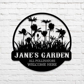 Personalized Garden Metal Sign,Monogram Wall Decor ,Custom outdoor Metal Sign ,Gift For Gardener, Last Name Metal Sign, Custom Metal Art - Thegiftio UK