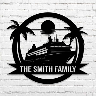 Personalized Garden Metal Sign, Customized Metal Sign, Custom Family Name Sign, Nautical Decor, Nautical Monogram , Outdoor Decor - Thegiftio UK