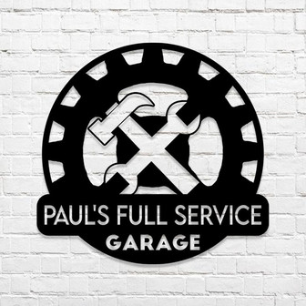 Personalized Garden Metal Sign,Monogram Wall Decor ,Custom outdoor Metal Sign ,Gift For Gardener, Vintage Design Sign, Custom Metal Art - Thegiftio