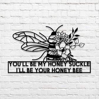 Personalized Garden Metal Sign, Custom Bee Metal Sign, Custom Family Name Sign, Gift For Gardener ,Gift For Bee Breeder - Thegiftio UK