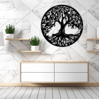 Tree Of Life Metal Sign Anniversary Gift Wedding Decor - Thegiftio UK