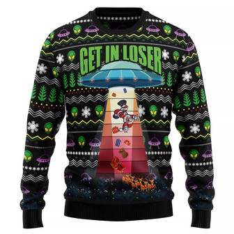 Alien Get In Loser Ugly Christmas Sweater - Thegiftio UK