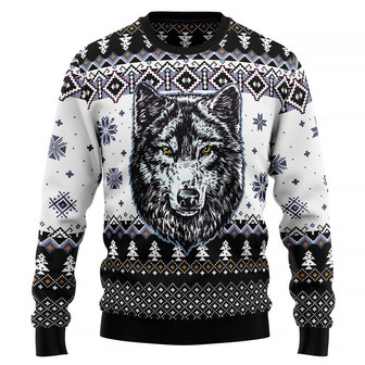 Awesome Wolf Ugly Christmas Sweater - Thegiftio UK