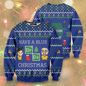 Breaking Bad Holiday Unisex Wool Ugly Sweater Knitted Sweater Ugly Christmas Shirt, Xmas Sweater, Christmas Sweater, Ugly Christmas Sweater - Thegiftio UK