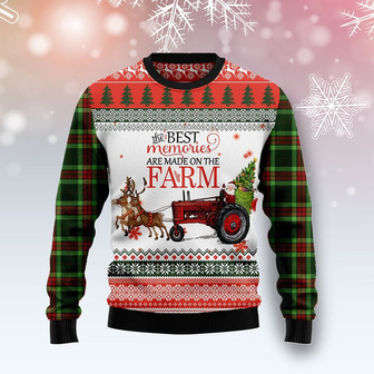 Chicken Farm unisex womens & mens, couples matching, friends, funny family ugly christmas holiday sweater gifts - Thegiftio UK