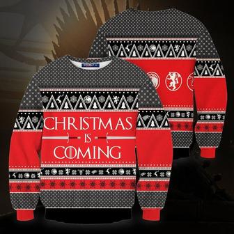Christmas is Coming Knitted Sweater Christmas Sweatshirt, Xmas Sweater, Christmas Sweater, Ugly Christmas Sweater - Thegiftio UK