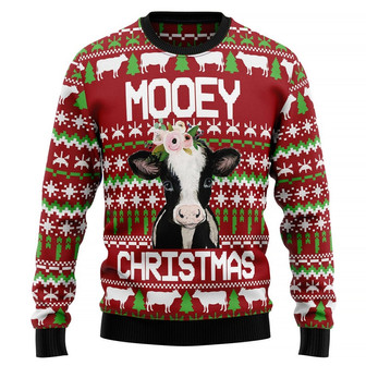Cow Mooey Christmas Ugly Christmas Sweater - Thegiftio UK