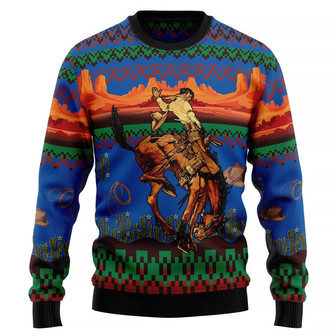 Cowboy Desert Ugly Christmas Sweater - Thegiftio UK