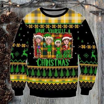 The Golden Girls Lover Have Your Self A Very Golden Christmas Sweatshirt, Xmas Sweater, Christmas Sweater, Ugly Christmas Sweater - Thegiftio UK