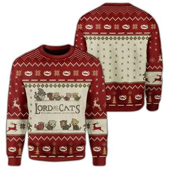 Lord Of Cats Ugly Christmas Sweatshirt, Xmas Sweater, Christmas Sweater, Ugly Christmas Sweater - Thegiftio UK