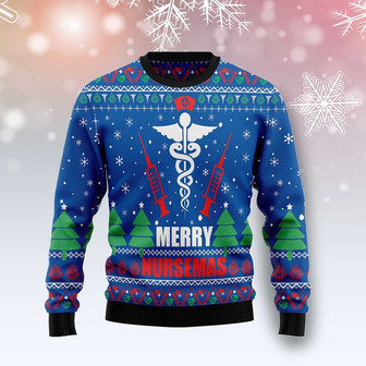 Merry Nursemas Ugly Christmas Sweater - Thegiftio UK
