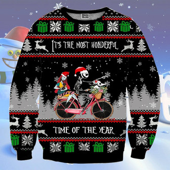 Nightmare It's The Most Wonderful Time Of The Year Knitted Christmas Sweatshirt, Xmas Sweater, Christmas Sweater, Ugly Christmas Sweater - Thegiftio UK