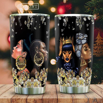 Afro Gorgeous Queens Stainless Steel Tumbler 20Oz - Thegiftio UK