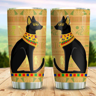 Ancient Egyptian Cat Stainless Steel Tumbler 20Oz - Thegiftio UK