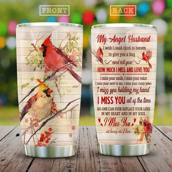 My Angel Husband Cardinal Bird Stainless Steel Tumbler 20Oz - Thegiftio UK
