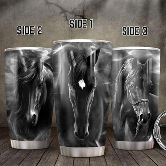 Black Horse Stainless Steel Tumbler 20Oz - Thegiftio UK