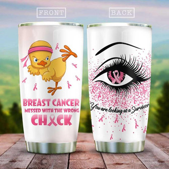 Brc Messed With Wrong Chick Stainless Steel Tumbler 20Oz - Thegiftio UK