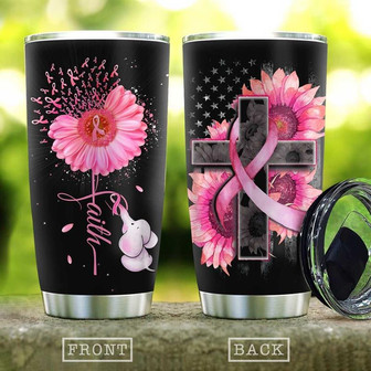 Breast Cancer Elephant Stainless Steel Tumbler 20Oz - Thegiftio UK