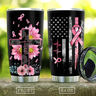 Breast Cancer Faith Stainless Steel Tumbler 20Oz - Thegiftio UK