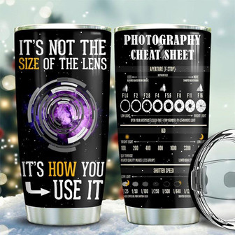 Camera Lens Photography Stainless Steel Tumbler 20Oz - Thegiftio UK