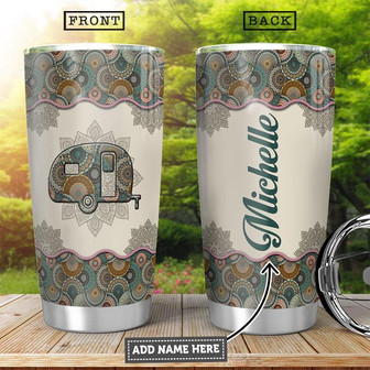 Campervan Mandala Stainless Steel Tumbler 20Oz - Thegiftio UK