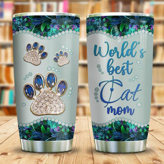 Cat Mom Jewelry Style Stainless Steel Tumbler 20Oz - Thegiftio UK