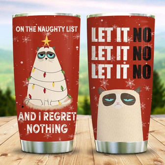 Cats Let It No Christmas Stainless Steel Tumbler 20Oz - Thegiftio UK