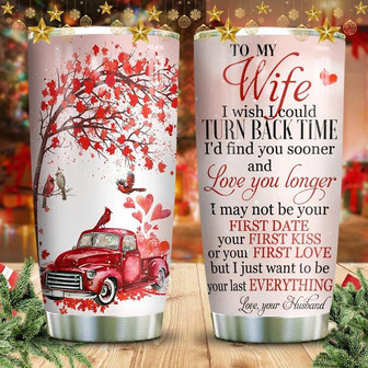 Christmas Cadinal To My Wife Stainless Steel Tumbler 20Oz - Thegiftio UK