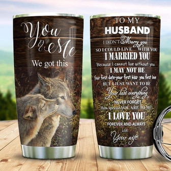 Dear Wolf Husband Stainless Steel Tumbler 20Oz - Thegiftio UK