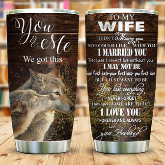 Dear Wolf Wife Stainless Steel Tumbler 20Oz - Thegiftio UK