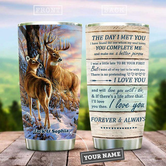 Deer Couple Stainless Steel Tumbler 20Oz - Thegiftio UK