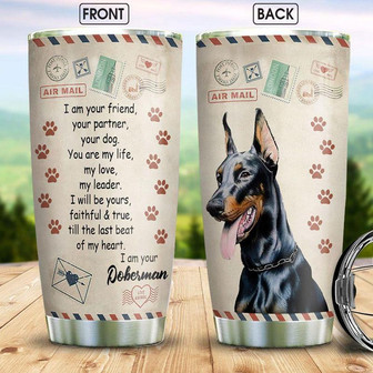 Doberman Stainless Steel Tumbler 20Oz - Thegiftio UK