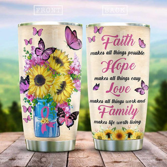 Faith Stainless Steel Tumbler 20Oz - Thegiftio UK