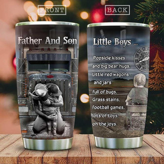 Father And Son Trucker In The Future Stainless Steel Tumbler 20Oz - Thegiftio UK