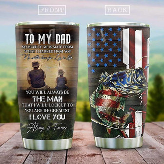 Fishing Dad Stainless Steel Tumbler 20Oz - Thegiftio UK