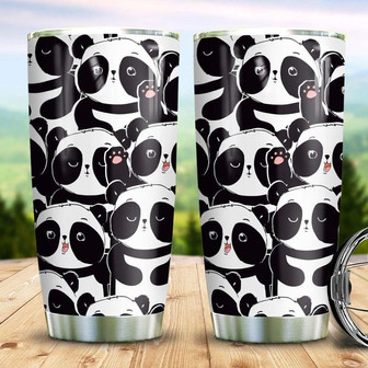 Full Of Panda Stainless Steel Tumbler 20Oz - Thegiftio