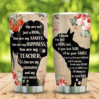 A Girl With Her French Bulldog Stainless Steel Tumbler 20Oz - Thegiftio UK