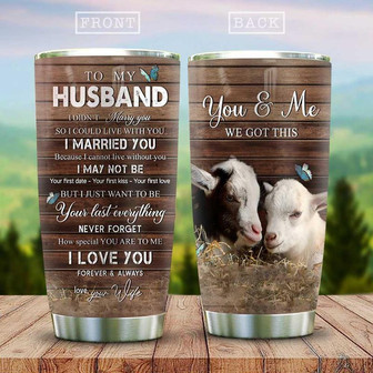 Goat Couple My Husband Stainless Steel Tumbler 20Oz - Thegiftio UK