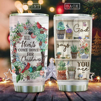 God Succulents For Christmas Stainless Steel Tumbler 20Oz - Thegiftio UK