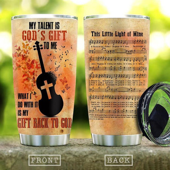 Gods Gift Violin Stainless Steel Tumbler 20Oz - Thegiftio UK