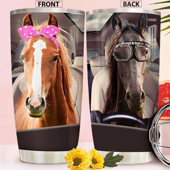 Horse Drive Stainless Steel Tumbler 20Oz - Thegiftio UK