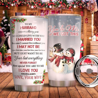 To My Husband Stainless Steel Tumbler 20Oz - Thegiftio UK
