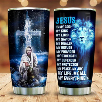 Jesus Is My Everythings Lion Stainless Steel Tumbler 20Oz - Thegiftio UK
