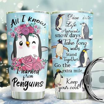 Learned From Penguins Stainless Steel Tumbler 20Oz - Thegiftio UK