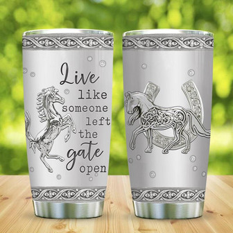 Metal Style Horse Live Like Stainless Steel Tumbler 20Oz - Thegiftio UK