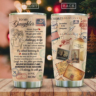 Mom To Daughter Stainless Steel Tumbler 20Oz - Thegiftio UK