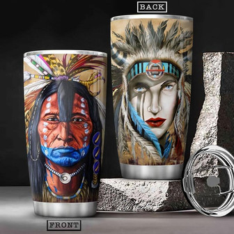 Native American Stainless Steel Tumbler 20Oz - Thegiftio UK
