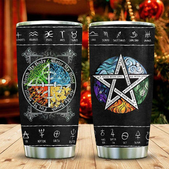 Pagan Wicca Elements Stainless Steel Tumbler 20Oz - Thegiftio UK