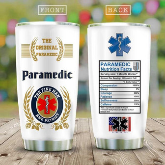 Paramedic Facts Stainless Steel Tumbler 20Oz - Thegiftio UK