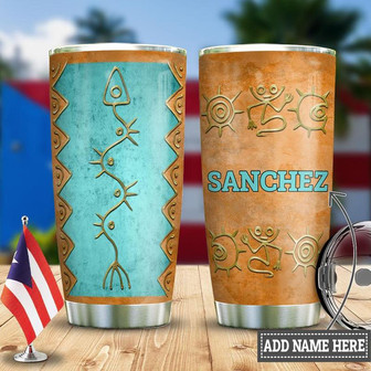 Puerto Rico Taino Stainless Steel Tumbler 20Oz - Thegiftio